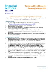 Bursary Terms Conditions 2025 V1